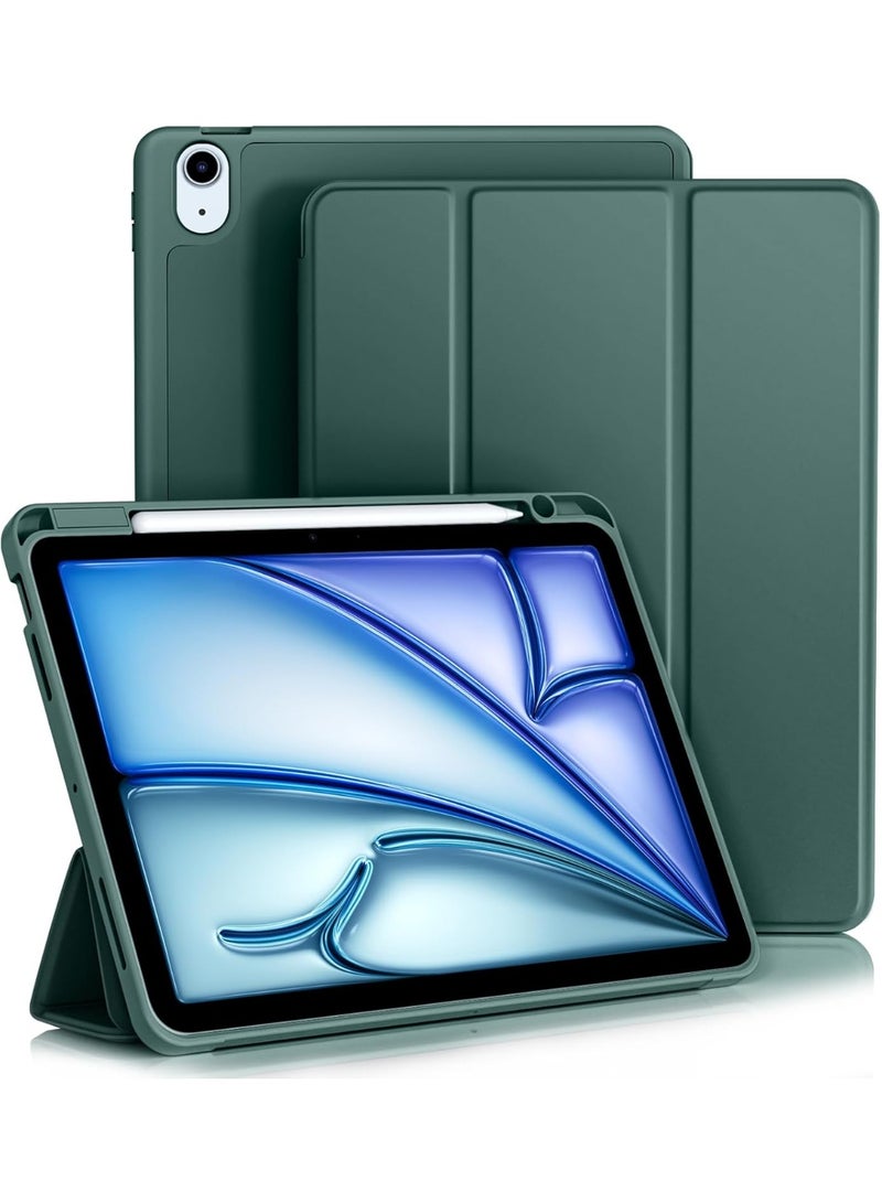 جراب لجهاز iPad Air مقاس 11 بوصة (2025 M3/2024 M2/Air 7 6 5 4) (2025/2024/2022/2020) مقاس 10.9 بوصة، مزود بحامل قلم Apple Pencil، وغطاء ذكي، ويدعم شحن قلم Apple Pencil، وخاصية التشغيل/الإيقاف التلقائي. - Image 1